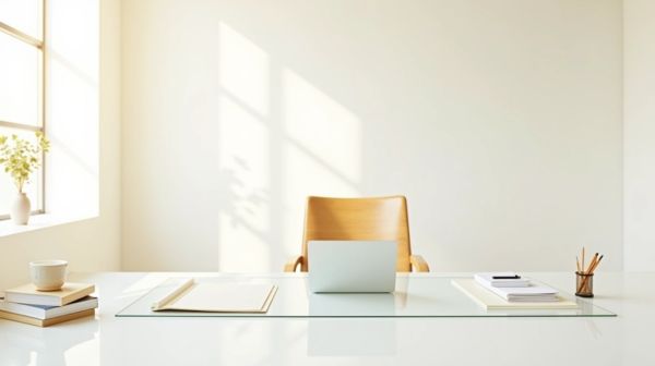 Créez votre espace de travail avec un bureau blanc professionnel