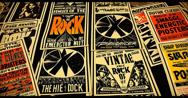 Découvrez l'univers vibrant des affiches rock vintage